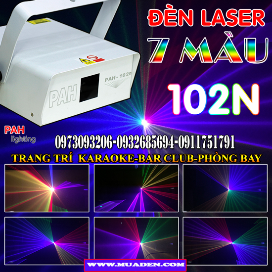 đèn tia laser 7 màu pah-102n