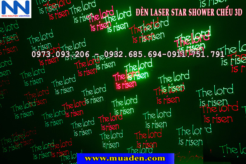 đèn laser star shower chiếu 3d