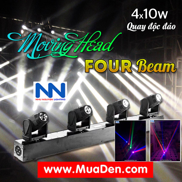 Đèn LED vũ trường moving led fourbeam 4 màu, đặc sắc mới nhất