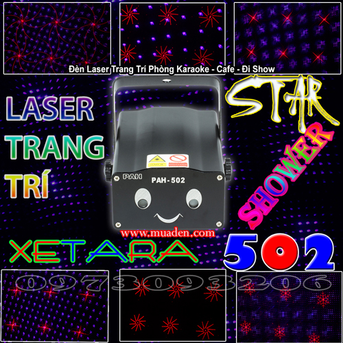Đèn trang trí phòng karaoke - đèn laser chớp theo nhạc phòng hát Xetara