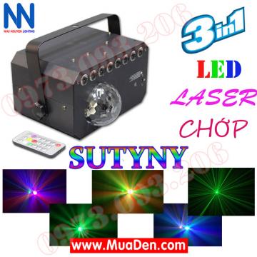Đèn Sutyny Led - Laser - Chớp 3in1 