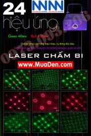 Đèn laser chiếu hình chấm bi 24 hiệu ứng trang trí giáng sinh, phòng hát