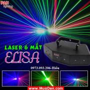 Đèn laser 6 mắt 3 màu quét màn tia cho sân khấu