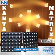 Đèn Led Matrix Beam đánh tông màu vàng nắng Studio